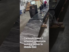 Linha de ensaio de 2 rodas de motocicleta, teste de travões de rolos, velocímetro, alinhamento das rodas, pinça das rodas