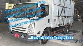 Testador de freio de rolo resistente da marca Cartesykj + testador de deslizamento lateral + testador de velocímetro em Mianmar