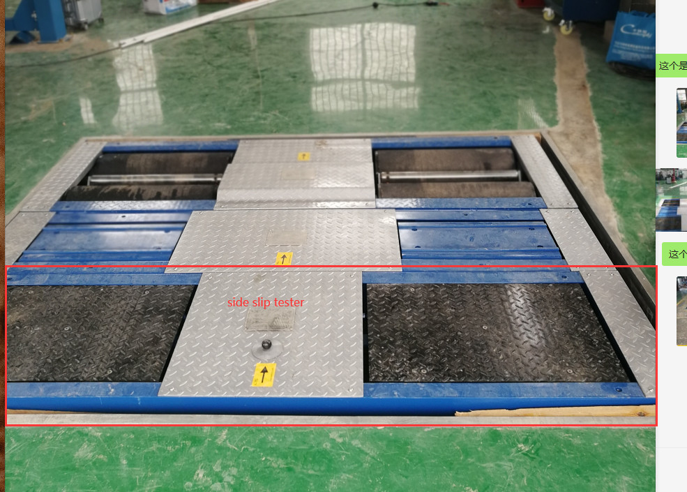 CTGT3-4C Linha de ensaio do veículo de rolos 4 em 1 Teste de travões de rolos com carga no eixo Teste de deslizamento lateral de placa dupla Teste de suspensão