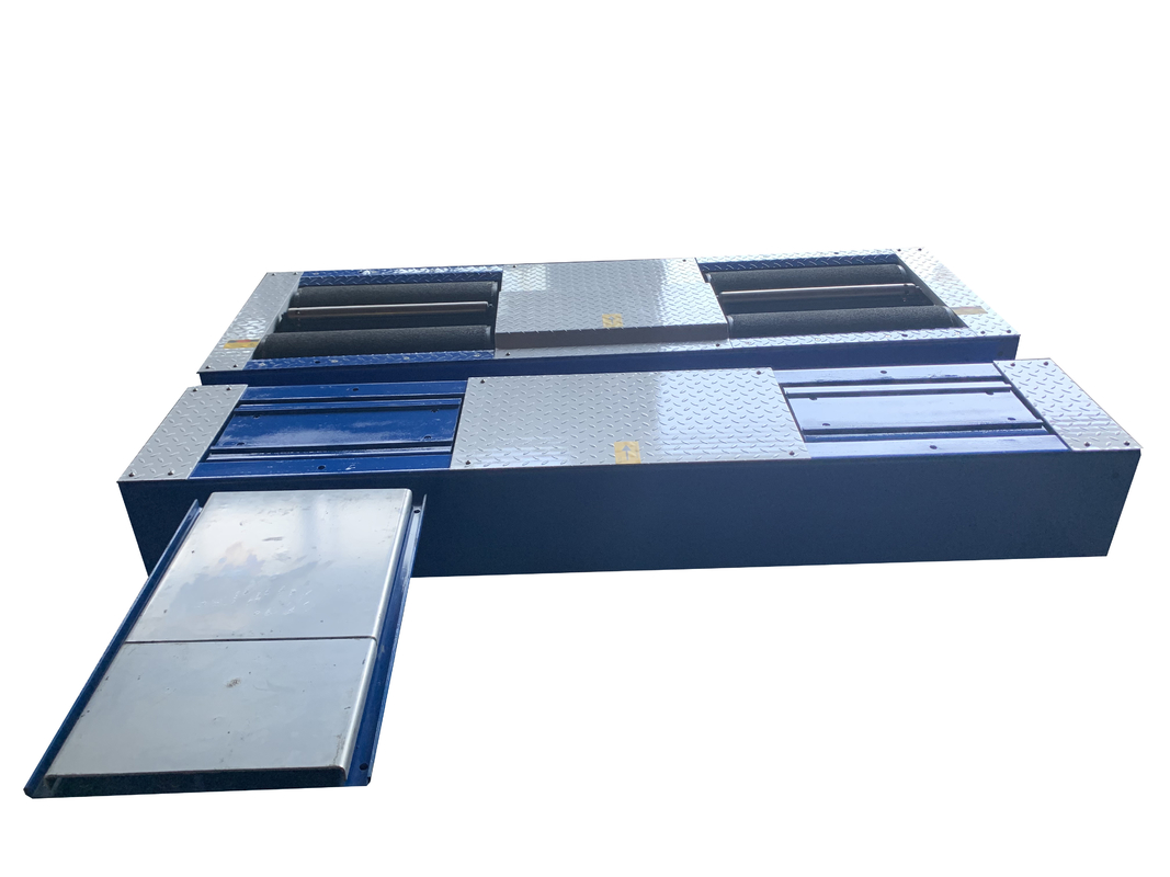 CTGT-3-4 Linha de ensaio de veículo de rolos 4 em 1 Teste de travões de rolos com carga no eixo Teste de deslizamento lateral de placa única Teste de suspensão