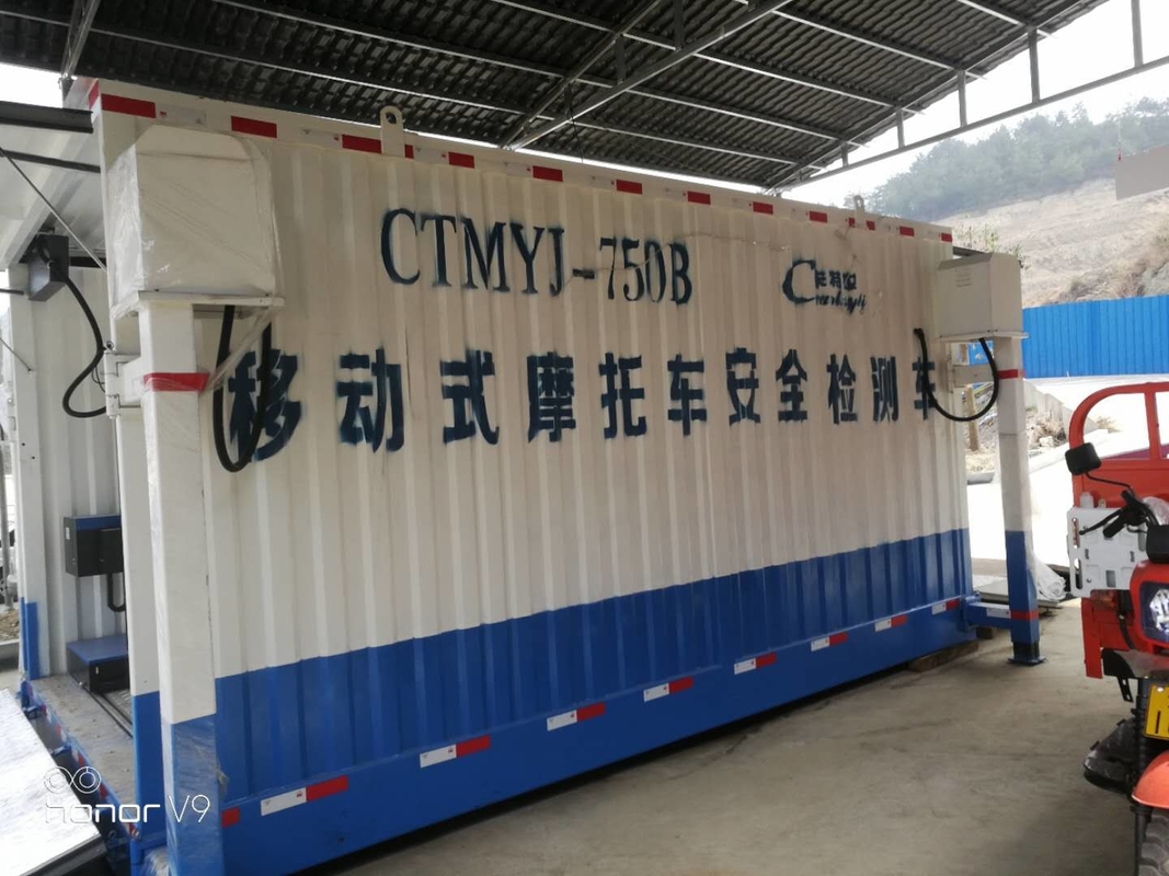 Posição de trabalho Linha de ensaio de segurança do veículo móvel 700 kg Carga CTMYJ-750B Estação de ensaio móvel para motocicleta