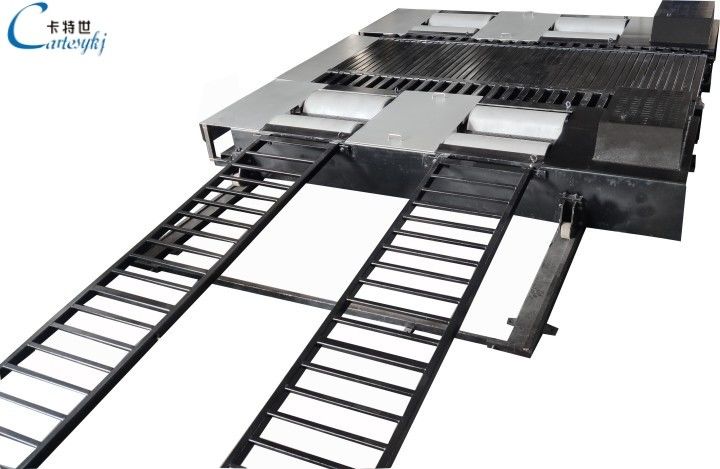 Cartesykj 4WD Máquina de potência de cavalo Performance de potência automotiva e chassi Dinamômetro Máquina 2000hp 2 correntes de redemoinho distância entre eixos ajustável