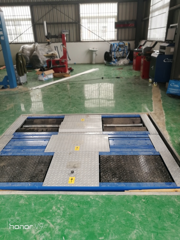 CTGT3-4C Linha de ensaio do veículo de rolos 4 em 1 Teste de travões de rolos com carga no eixo Teste de deslizamento lateral de placa dupla Teste de suspensão