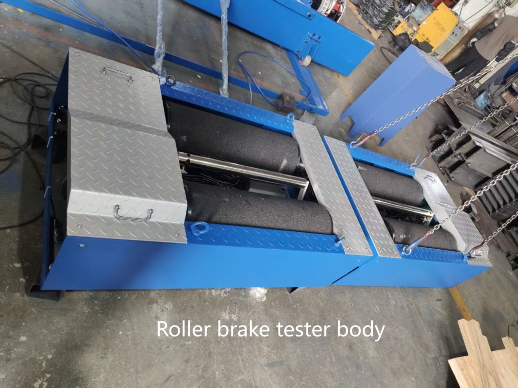 Equipamento de Inspeção de Veículos Cartesykj Testador de Freio de Rolo 4T Testador de Força Oposta de Freio de Rolo Com Teste de Freio de Carga por Eixo