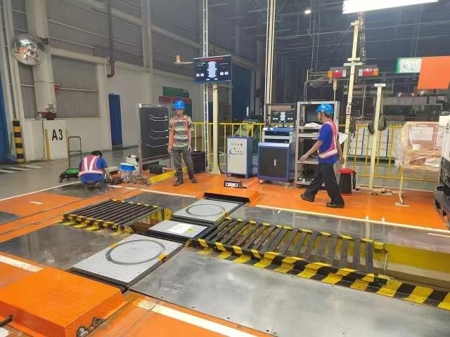 CTZJ-10 Camiões Veículo Direção ângulo Tester carga 10T com instrumento de controlo LCD com ecrã táctil