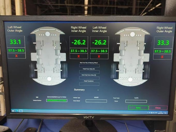 CTZJ - 10 Teste de ângulo de direcção do veículo Equipamento de inspecção de veículos para camiões e automóveis com sistema de controlo industrial