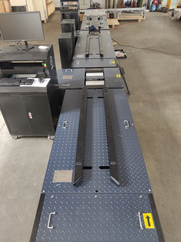 Linha de teste de motocicletas de 2 rodas força de frenagem carga por eixo velocímetro grampos alinhamento das rodas testador de faróis