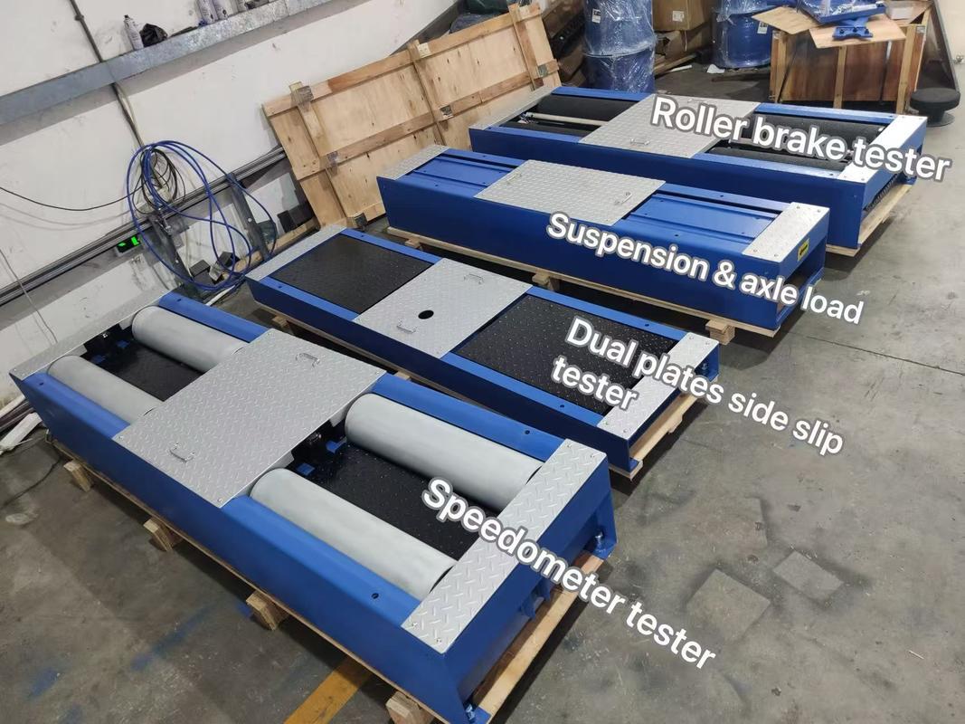 Testador de Freio com Rolos 5 em 1 com Carga Máxima de Eixo de 4000kg Rolo de Lixamento Patenteado e Computador de Controle Industrial