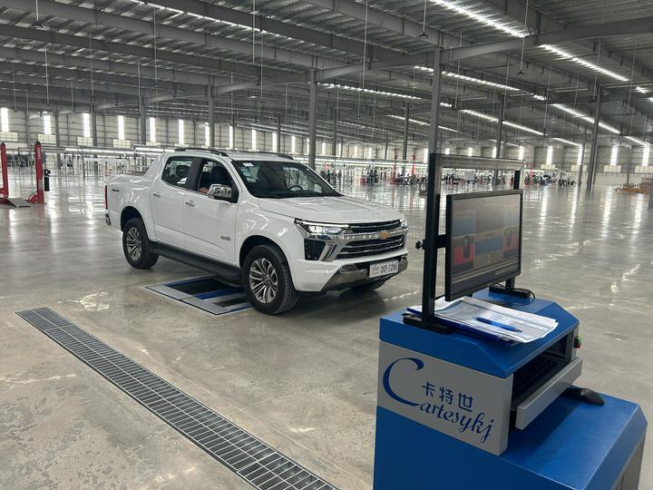 Testador de freio de rolo de linha de teste de veículo Cartesy marca CTGT-3-3C Roller Trinity com carga de eixo testador de deslizamento lateral de placa única para veículos leves