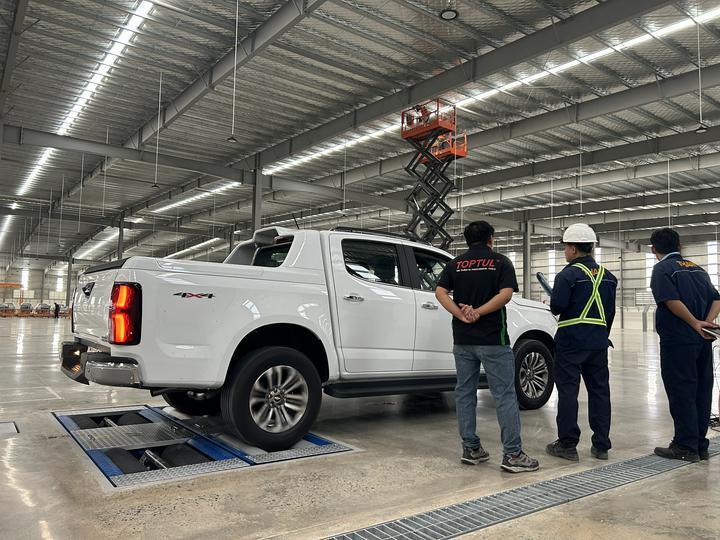 Testador de freio de rolo de linha de teste de veículo Cartesy marca CTGT-3-3C Roller Trinity com carga de eixo testador de deslizamento lateral de placa única para veículos leves