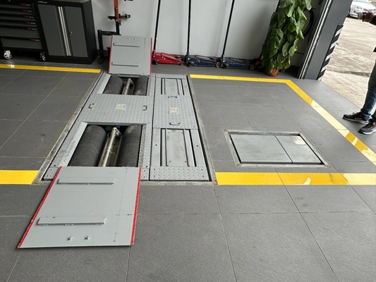 Linha de ensaio do veículo com rolos combinados 4 em 1 Linha de ensaio do veículo com conceção inovadora da tampa do banco de travagem